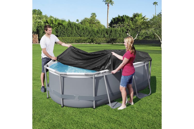 Allassuoja Flowclear™ 3,05 x 2 m Musta - Bestway - Piha & ulkoaltaat - Uima-allas, poreallas & sauna - Uima-allastarvikkeet & poreallastarvikkeet - Altaan suojaaminen - Uima-altaan suojapeite & allaspeite