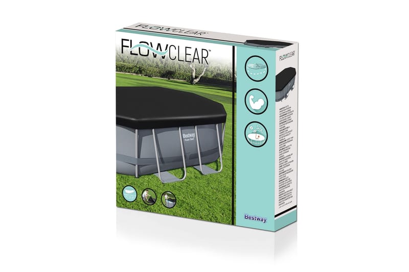 Allassuoja Flowclear™ 3,05 x 2 m Musta - Bestway - Piha & ulkoaltaat - Uima-allas, poreallas & sauna - Uima-allastarvikkeet & poreallastarvikkeet - Altaan suojaaminen - Uima-altaan suojapeite & allaspeite