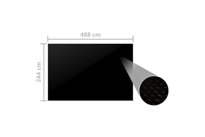 Uima-altaan suoja musta 488x244 cm PE - Musta - Muut uima-allastarvikkeet - Uima-altaan suojapeite & allaspeite