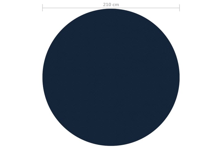 Kelluva uima-altaan PE-aurinkoenergiakalvo 210 cm sinimusta - Musta - Allassuojat & -vuorit