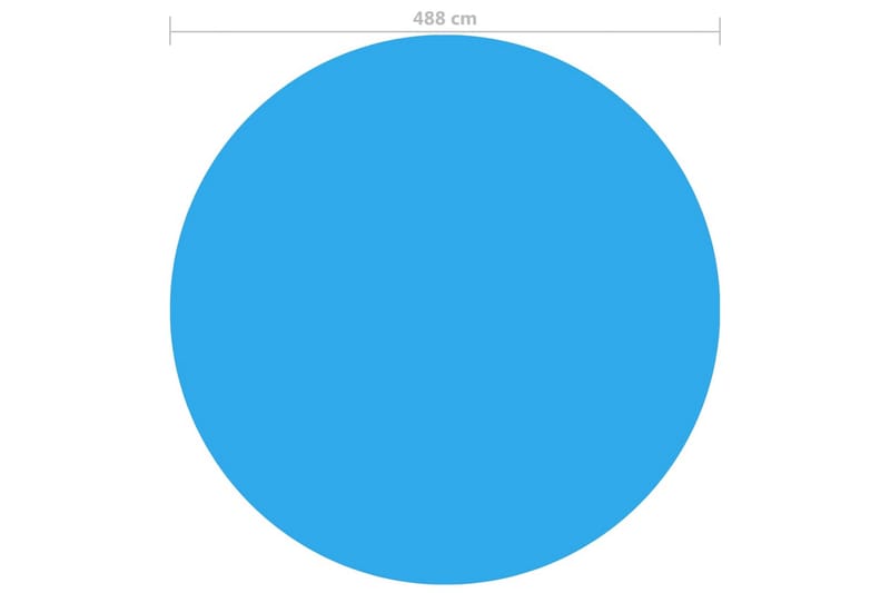 Pyöreä Uima-altaan Suoja 488 cm PE Sininen - Sininen - Muut uima-allastarvikkeet - Uima-altaan suojapeite & allaspeite