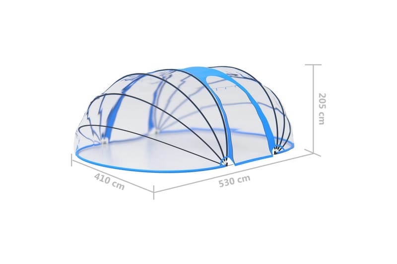 Uima-altaan kupoli ovaali 530x410x205 cm - Piha & ulkoaltaat - Uima-allas, poreallas & sauna - Uima-allastarvikkeet & poreallastarvikkeet - Muut uima-allastarvikkeet