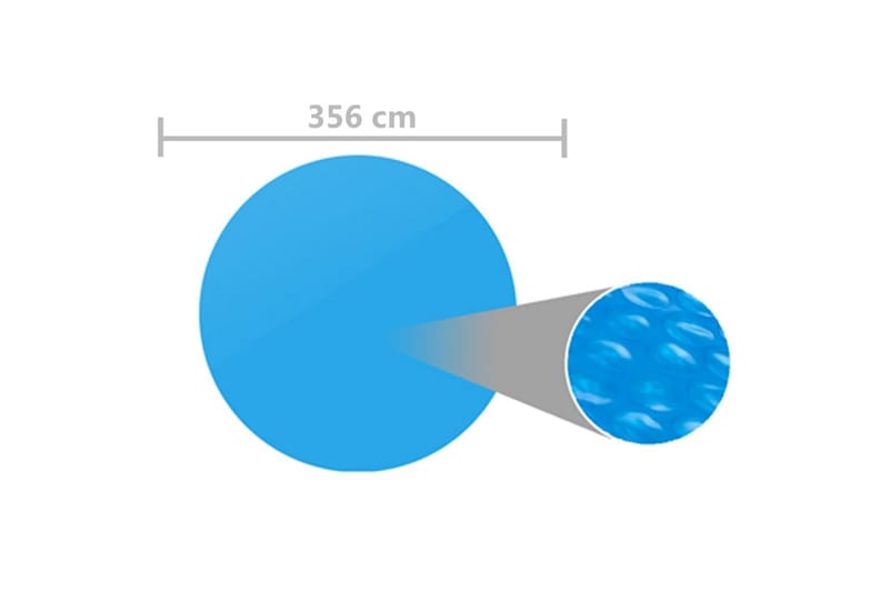 Uima-altaan suoja sininen 356 cm PE - Sininen - Piha & ulkoaltaat - Uima-allas, poreallas & sauna - Uima-allastarvikkeet & poreallastarvikkeet - Muut uima-allastarvikkeet