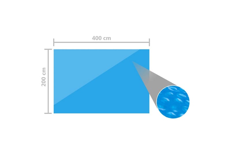 Uima-altaan suoja sininen 400x200 cm PE - Sininen - Piha & ulkoaltaat - Uima-allas, poreallas & sauna - Uima-allastarvikkeet & poreallastarvikkeet - Muut uima-allastarvikkeet