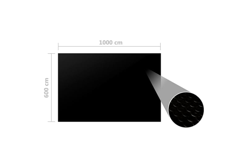 Uima-altaan suoja suorakulmainen 1000x600 cm PE musta - Musta - Piha & ulkoaltaat - Uima-allas, poreallas & sauna - Uima-allastarvikkeet & poreallastarvikkeet - Muut uima-allastarvikkeet