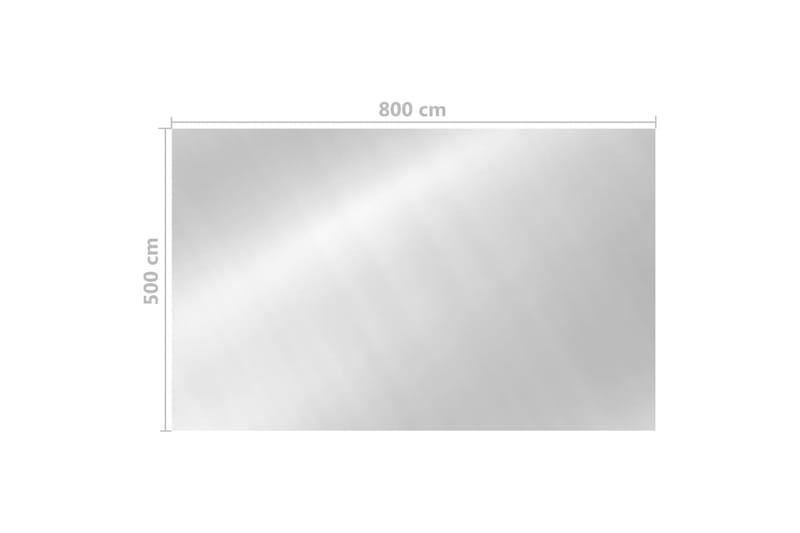 Uima-altaan suoja suorakulmainen 800x500 cm PE hopea - Hopea - Piha & ulkoaltaat - Uima-allas, poreallas & sauna - Uima-allastarvikkeet & poreallastarvikkeet - Muut uima-allastarvikkeet