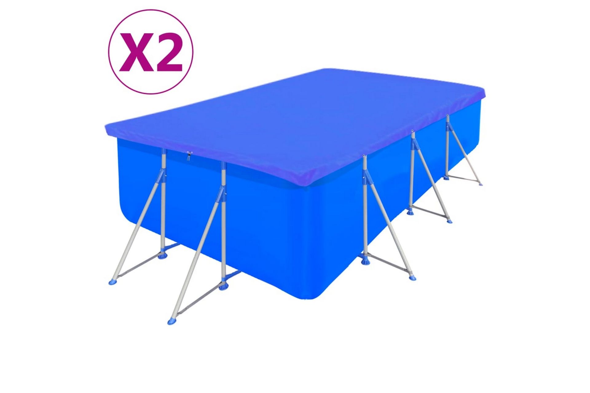 Uima-altaan suojat 2 kpl PE suorakaide 90 g/m² 394x207 cm - Piha & ulkoaltaat - Uima-allas, poreallas & sauna - Uima-allastarvikkeet & poreallastarvikkeet - Muut uima-allastarvikkeet