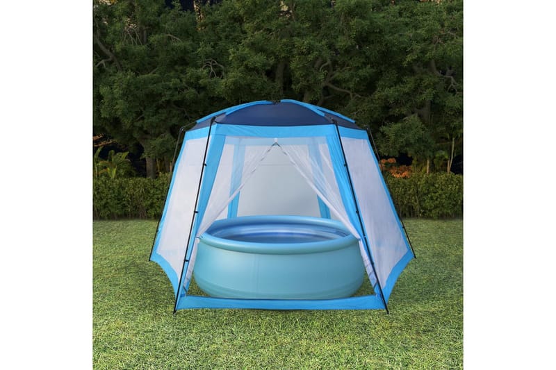 Uima-altaan teltta 500x433x250 cm sininen - Sininen - Piha & ulkoaltaat - Uima-allas, poreallas & sauna - Uima-allastarvikkeet & poreallastarvikkeet - Muut uima-allastarvikkeet