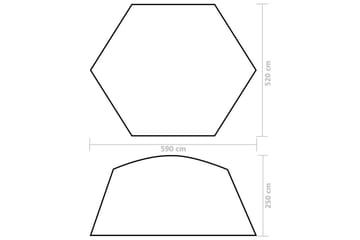 Uima-altaan teltta 590x520x250 cm kangas vihreä - Piha & ulkoaltaat - Uima-allas, poreallas & sauna - Uima-allastarvikkeet & poreallastarvikkeet - Muut uima-allastarvikkeet