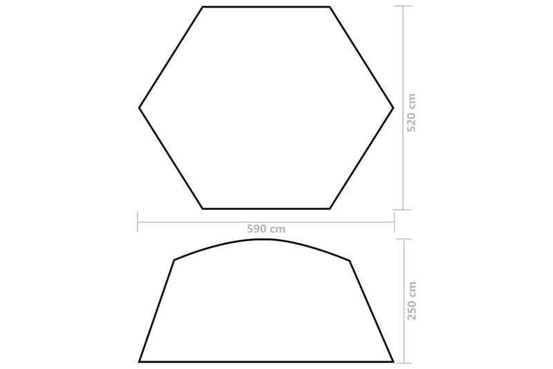 Uima-altaan teltta 590x520x250 cm kangas vihreä - Muut uima-allastarvikkeet - Uima-altaan suojapeite & allaspeite