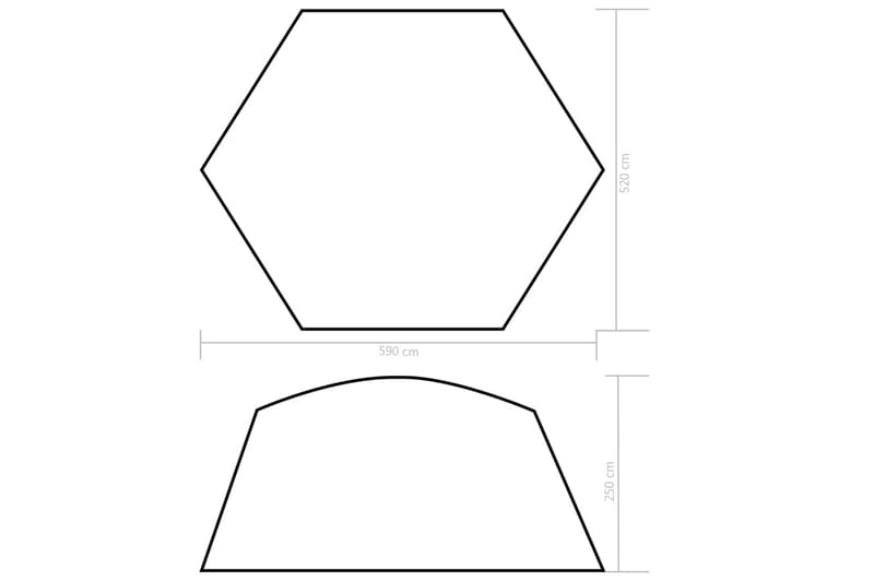Uima-altaan teltta 590x520x250 cm sininen - Sininen - Piha & ulkoaltaat - Uima-allas, poreallas & sauna - Uima-allastarvikkeet & poreallastarvikkeet - Muut uima-allastarvikkeet