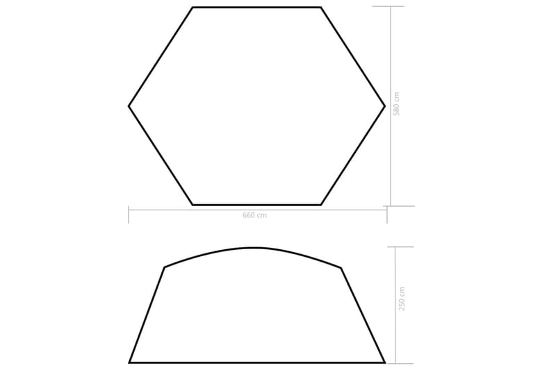 Uima-altaan teltta 660x580x250 cm sininen - Sininen - Piha & ulkoaltaat - Uima-allas, poreallas & sauna - Uima-allastarvikkeet & poreallastarvikkeet - Muut uima-allastarvikkeet