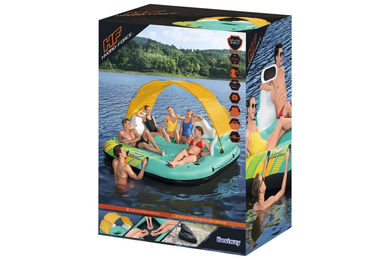 Bestway 5-hengen täytettävä uimapatja saari Sunny Lounge - Piha & ulkoaltaat - Uima-allas, poreallas & sauna - Uima-allastarvikkeet & poreallastarvikkeet - Uima-allaslelut