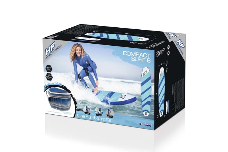 Bestway Hydro-Force täytettävä surffilauta 243x57x7 cm - Piha & ulkoaltaat - Uima-allas, poreallas & sauna - Uima-allastarvikkeet & poreallastarvikkeet - Uima-allaslelut