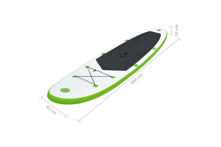 Täytettävä SUP-lautasarja vihreä ja valkoinen - Vihreä - Uima-allaslelut