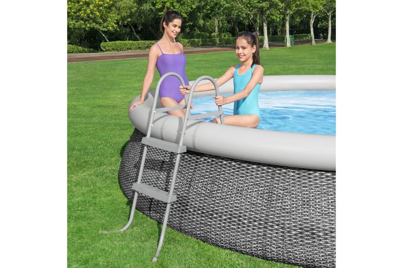 Bestway Flowclear Uima-altaan 2-askelmaiset tikkaat 84 cm - Harmaa - Piha & ulkoaltaat - Uima-allas, poreallas & sauna - Uima-allastarvikkeet & poreallastarvikkeet - Uima-altaan portaat