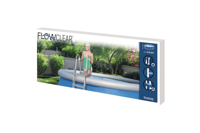 Bestway Flowclear Uima-altaan 4-askelmaiset turvatikkaat - Piha & ulkoaltaat - Uima-allas, poreallas & sauna - Uima-allastarvikkeet & poreallastarvikkeet - Uima-altaan portaat