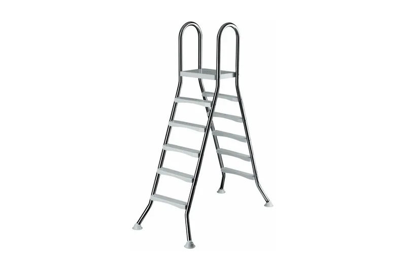 Ruostumattomat portaat maanpäälliseen altaaseen, 2 x 5 askelmaa