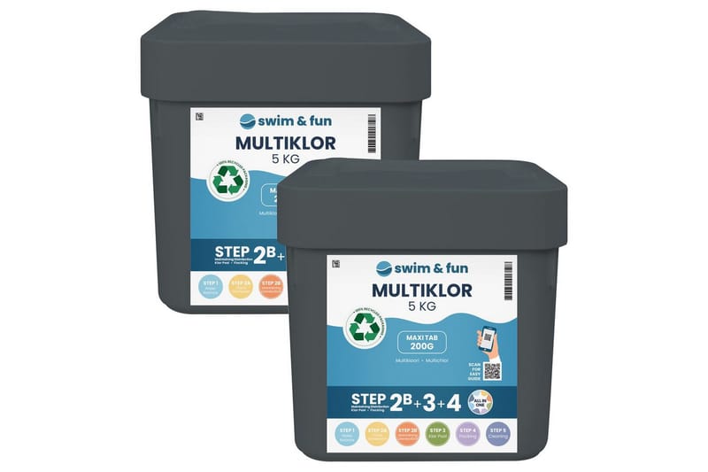 Kloori altaalle Swim & Fun MultiKloor Maxi Tab 200 g, 2 x 5 kg, undefined