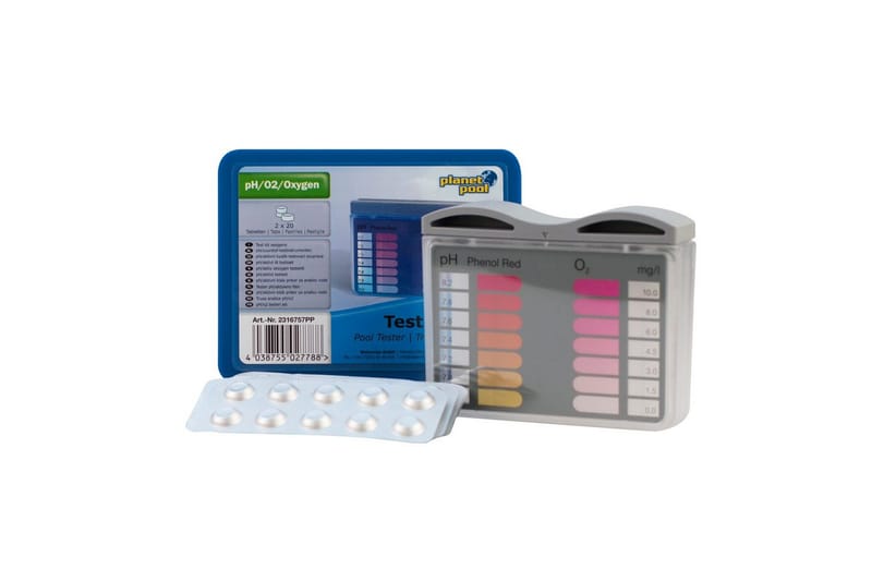 Mittauslaite Planet Pool Mini Pool Tester (pH/Aktiivinen Happi) sisältää 40 tablettia, undefined