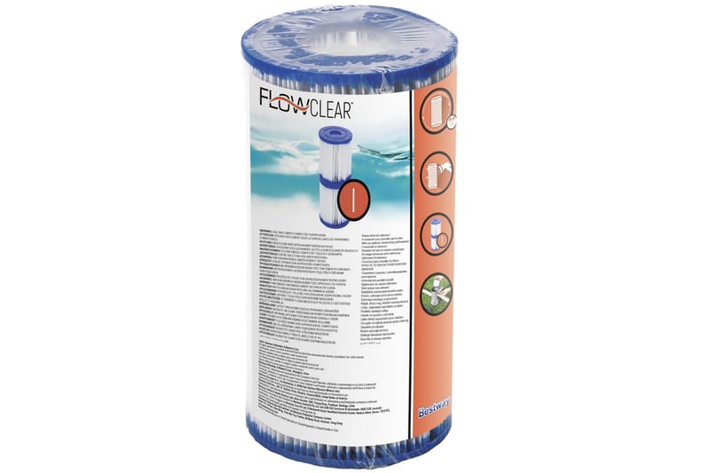 Suodatin Flowclear Cartridge (I) 2-pak Valkoinen - Bestway - Piha & ulkoaltaat - Uima-allas, poreallas & sauna - Uima-altaan & porealtaan puhdistus - Patruunasuodattimet