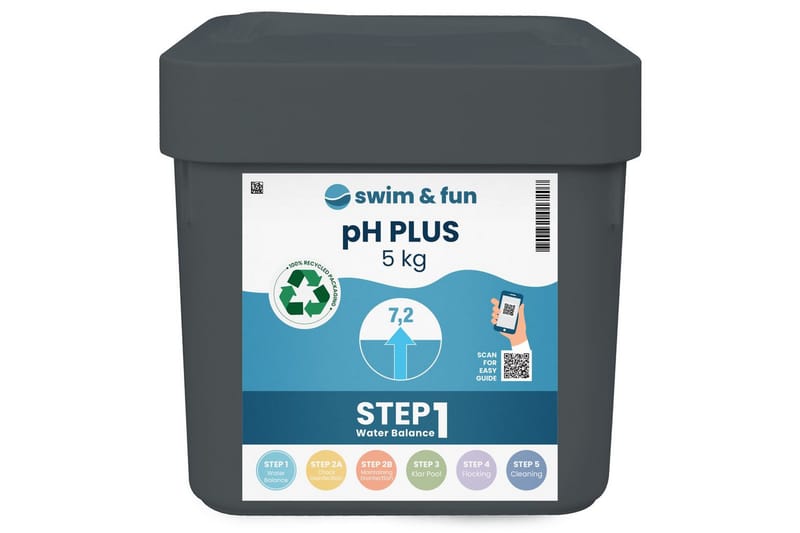 PH-Plus Swim & Fun 5 kg - Piha & ulkoaltaat - Uima-allas, poreallas & sauna - Uima-altaan & porealtaan puhdistus - Allaskemikaalit & klooritabletit