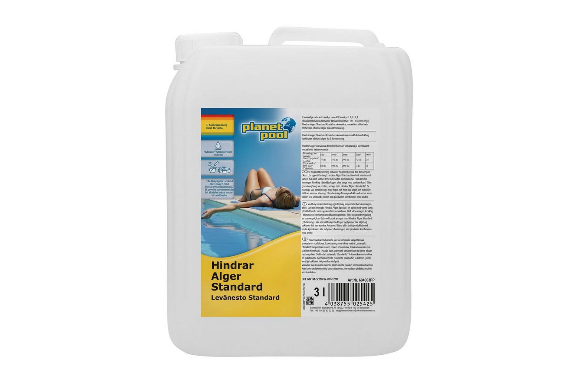 Vedenhoito Planet Pool Estää levät vakiotuote 3 L - 3 L