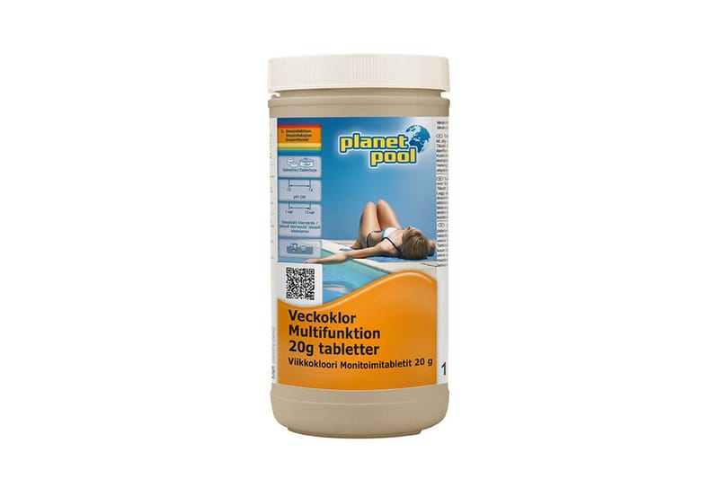Vedenhoito Planet Pool Viikkokloori Monitoimi 20 g kappale 1 kg - Piha & ulkoaltaat - Uima-allas, poreallas & sauna - Uima-altaan & porealtaan puhdistus - Allaskemikaalit & klooritabletit