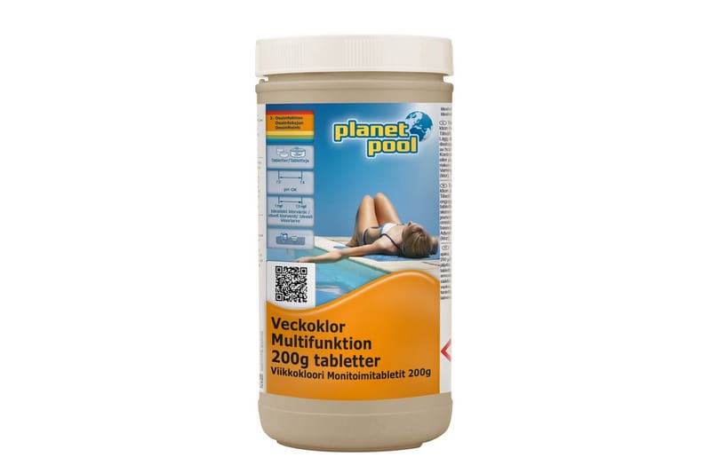 Vedenhoito Planet Pool Viikkokloori 200 g tabletit 1 kg - 1 kg - Piha & ulkoaltaat - Uima-allas, poreallas & sauna - Uima-altaan & porealtaan puhdistus - Allaskemikaalit & klooritabletit