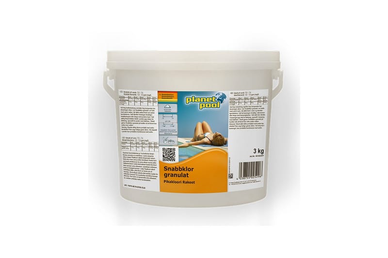 Vedenhoito Planet Pool Nopeakloori Rakeet 3 kg - 3 kg - Piha & ulkoaltaat - Uima-allas, poreallas & sauna - Uima-altaan & porealtaan puhdistus - Allaskemikaalit & klooritabletit