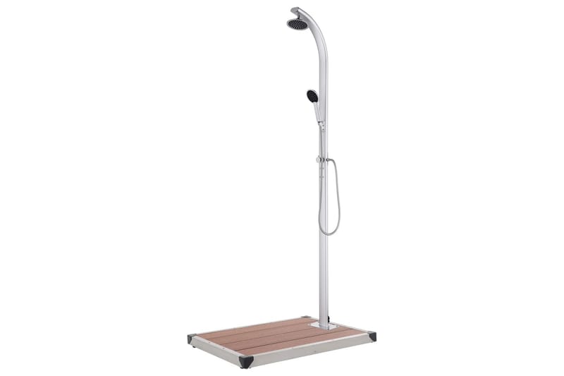 Puutarhasuihku ruskealla alustalla 220 cm alumiini - Piha & ulkoaltaat - Uima-allas, poreallas & sauna - Ulkosuihkut - Ulkosuihkut ilman lämmitystä