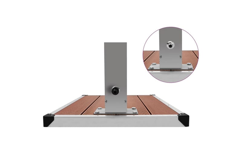 Ulkosuihku alustalla WPC ruostumaton teräs - Ruskea - Ulkosuihkut ilman lämmitystä