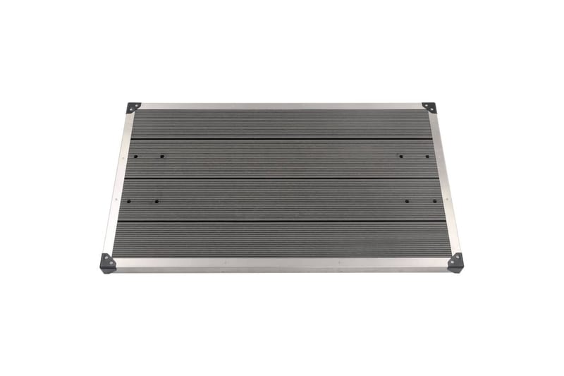 Ulkosuihkualusta WPC ruostumaton teräs 110x62 cm harmaa - Harmaa - Piha & ulkoaltaat - Uima-allas, poreallas & sauna - Ulkosuihkut - Ulkosuihkut ilman lämmitystä