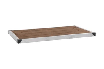 Ulkosuihkualusta WPC ruostumaton teräs 110x62 cm ruskea - Ruskea - Piha & ulkoaltaat - Uima-allas, poreallas & sauna - Ulkosuihkut - Ulkosuihkut ilman lämmitystä