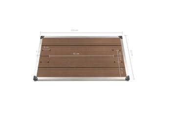 Ulkosuihkualusta WPC ruostumaton teräs 110x62 cm ruskea - Ruskea - Piha & ulkoaltaat - Uima-allas, poreallas & sauna - Ulkosuihkut - Ulkosuihkut ilman lämmitystä