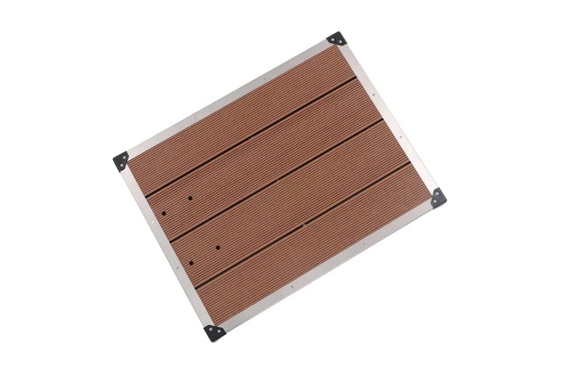 Ulkosuihkualusta WPC ruostumaton teräs 80x62 cm ruskea - Ruskea - Piha & ulkoaltaat - Uima-allas, poreallas & sauna - Ulkosuihkut - Ulkosuihkut ilman lämmitystä