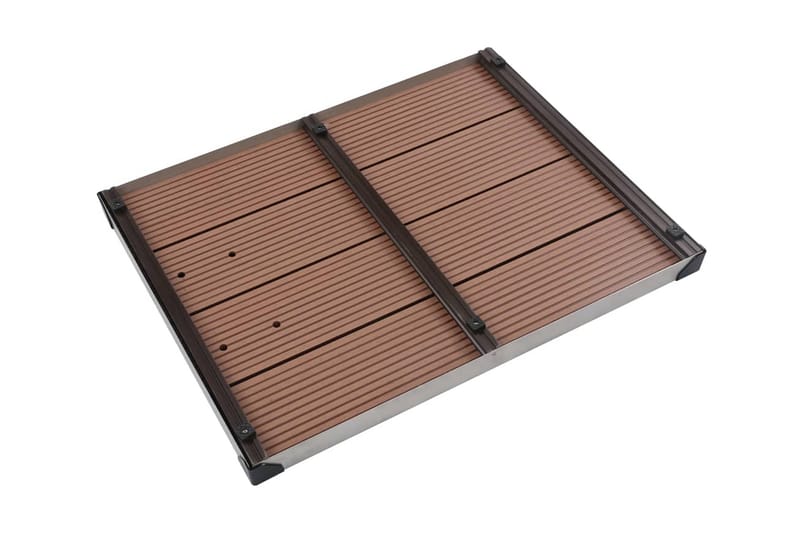 Ulkosuihkualusta WPC ruostumaton teräs 80x62 cm ruskea - Ruskea - Piha & ulkoaltaat - Uima-allas, poreallas & sauna - Ulkosuihkut - Ulkosuihkut ilman lämmitystä