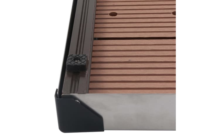 Ulkosuihkualusta WPC ruostumaton teräs 80x62 cm ruskea - Ruskea - Ulkosuihkut ilman lämmitystä