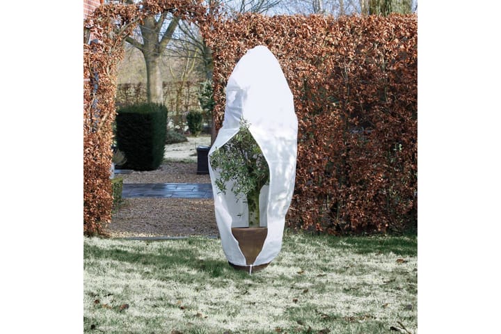 Nature Fleece talvipeite vetoketjulla 70 g/m² 1,5x1,5x2 m - Valkoinen - Marjapensasverkko - Muoviverkko & puutarhaverkko