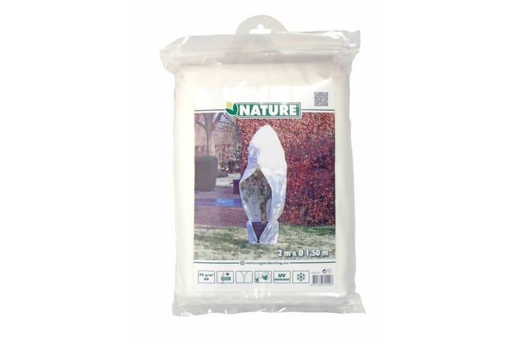 Nature Fleece talvipeite vetoketjulla 70 g/m² 1,5x1,5x2 m - Valkoinen - Marjapensasverkko - Muoviverkko & puutarhaverkko