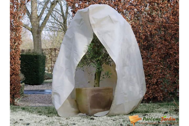 Nature Fleece talvipeite vetoketjulla 70 g/m² beige 2x2,5 m - Beige - Marjapensasverkko - Muoviverkko & puutarhaverkko