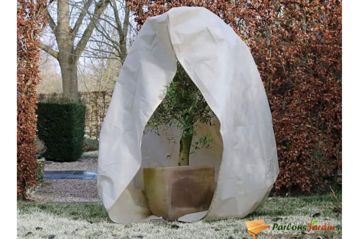 Nature Fleece talvipeite vetoketjulla 70 g/m 2x1,5x1,5 m - Beige - Marjapensasverkko - Muoviverkko & puutarhaverkko