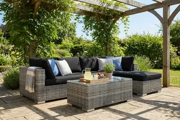 Bahamas Divaanimoduuli – Ulko Loungetaso 75x75 cm Sohville - Harmaa - Puutarhakalusteet - Terassipöydät - Sohvapöytä ulos & loungepöytä