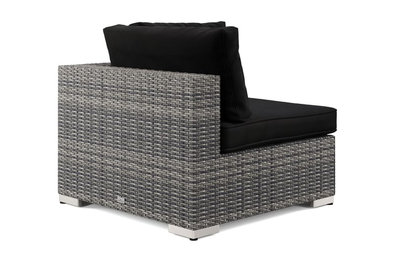 Bahamas Kulmamoduuli Ulkokäyttöön Polyrottinkia - Harmaa - Puutarhakalusteet - Tarvikkeet ulos - Tee se itse-moduulit - Kulmamoduuli ulkosohva