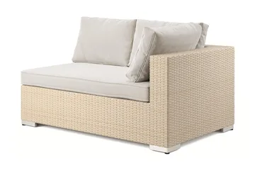 Bahamas Oikea Moduuli Ulkokäyttöön 140 cm - Hiekka - Puutarhakalusteet - Tarvikkeet ulos - Tee se itse-moduulit - Vasenmoduuli ulkosohva