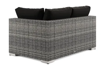 Bahamas Oikea Moduuli Ulkokäyttöön 140 cm Polyrottinkia - Harmaa - Puutarhakalusteet - Tarvikkeet ulos - Tee se itse-moduulit - Vasenmoduuli ulkosohva