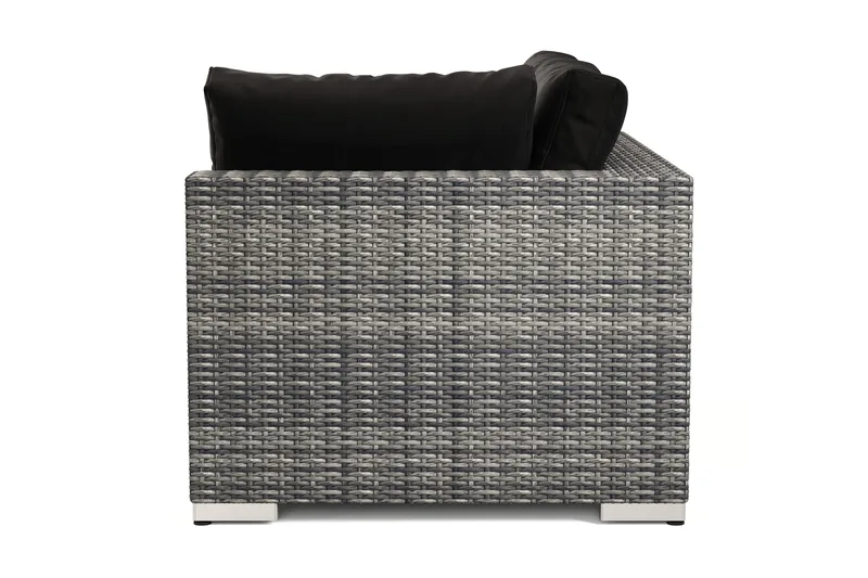 Bahamas Vasen Moduuli Ulkokäyttöön 140 cm Polyrottinkia - Harmaa - Puutarhakalusteet - Tarvikkeet ulos - Tee se itse-moduulit - Vasenmoduuli ulkosohva