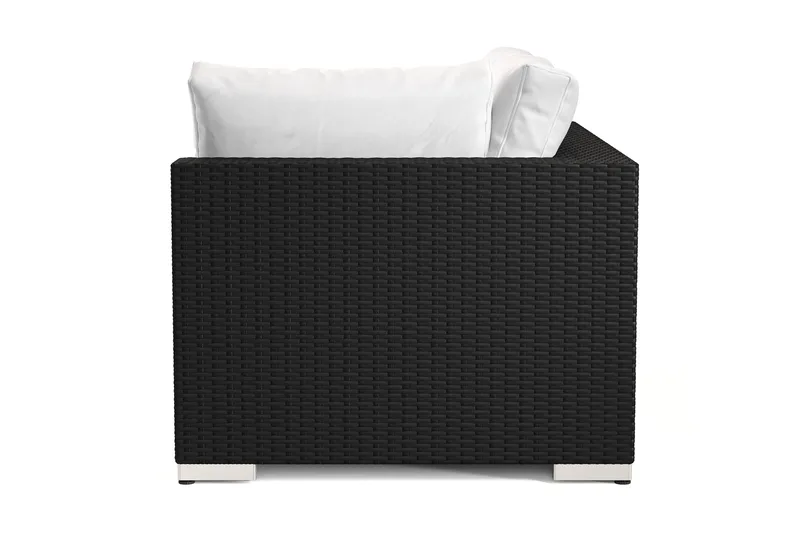 Bahamas Vasen Moduuli Ulkokäyttöön 140 cm Polyrottinkia - Musta - Puutarhakalusteet - Tarvikkeet ulos - Tee se itse-moduulit - Vasenmoduuli ulkosohva