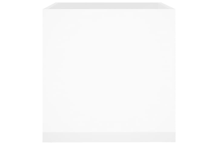 beBasic Kukkalaatikko korkeakiilto valkoinen 40x40x40 cm tekninen puu - Valkoinen - Ruukut ulkokäyttöön - Kukkalaatikko
