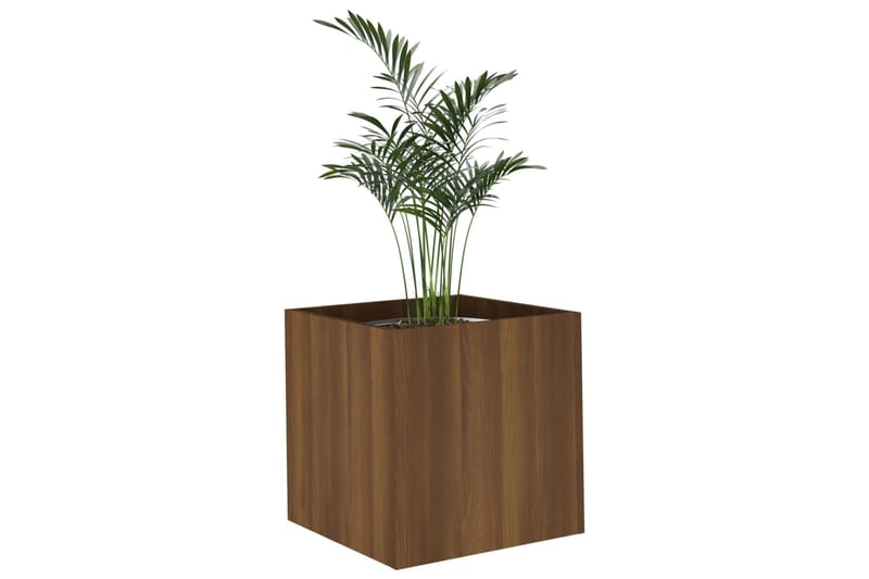beBasic Kukkalaatikko ruskea tammi 40x40x40 cm tekninen puu - Ruskea - Piha & ulkoaltaat - Viljely & puutarhanhoito - Kasvatus - Kukkaruukku & Istutusastia - Kukkalaatikko